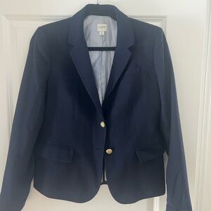 J. Crew Navy Blazer with Gold Accents